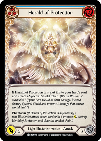 Herald of Protection (Blue) [MON016] (Monarch) 1st Edition Normal