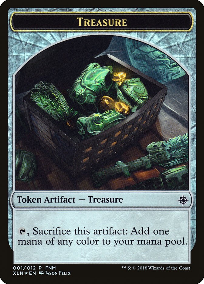 Merfolk // Treasure (001) Token [Friday Night Magic 2018]