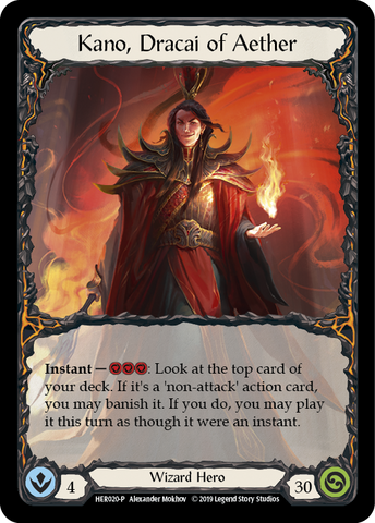 Kano, Dracai of Aether [HER020-P] (Promo) 1st Edition Rainbow Foil
