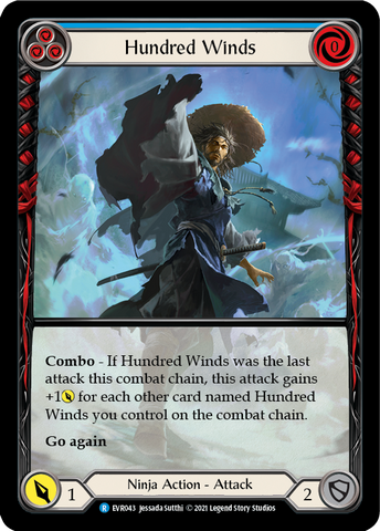 Hundred Winds (Blue) [EVR043] (Everfest) Extended Art Rainbow Foil