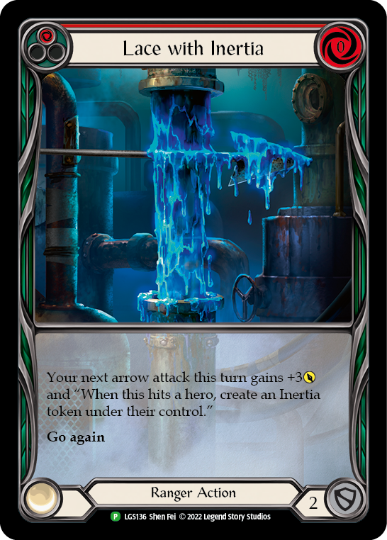 Lace with Inertia (Red) [LGS136] (Promo) Rainbow Foil