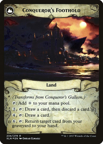 Conqueror's Galleon // Conqueror's Foothold  (Prerelease) [Ixalan Prerelease Promos]