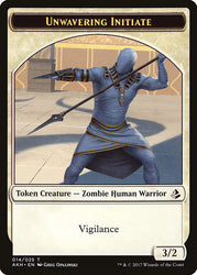Unwavering Initiate // Wurm Token [Amonkhet Tokens]