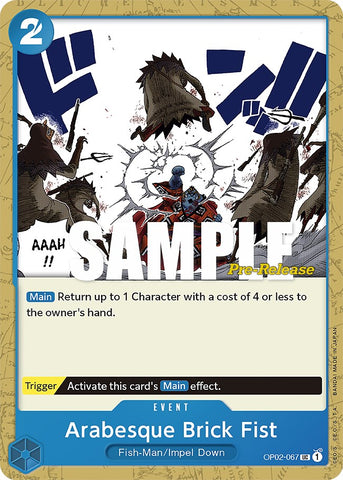 Arabesque Brick Fist (OP02-067) [Paramount War Pre-Release Cards]