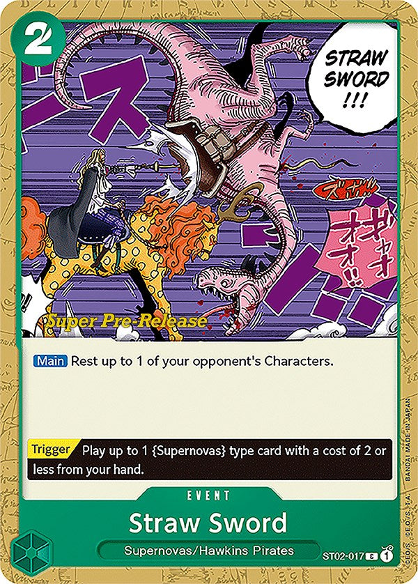 Straw Sword (ST02-017) [Super Pre-Release Starter Deck: Worst Generation]