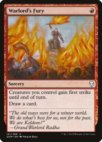 Image for Warlord's Fury (151) [Dominaria] (DOM) - Magic: The Gathering