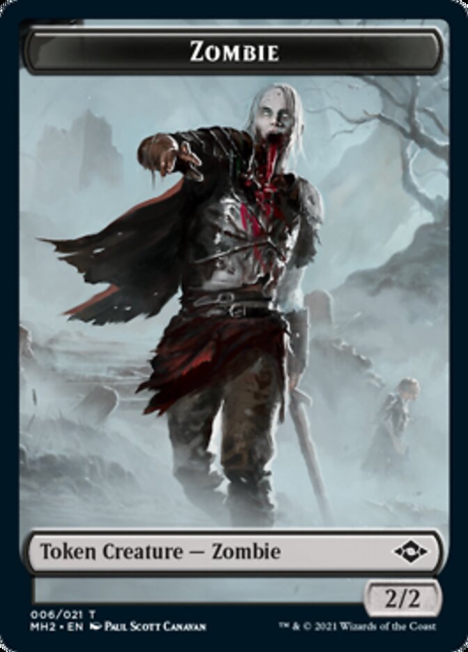 Treasure Token (#21) // Zombie Token [Modern Horizons 2 Tokens]