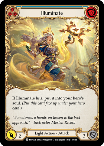 Illuminate (Blue) [MON074-RF] (Monarch) 1st Edition Rainbow Foil