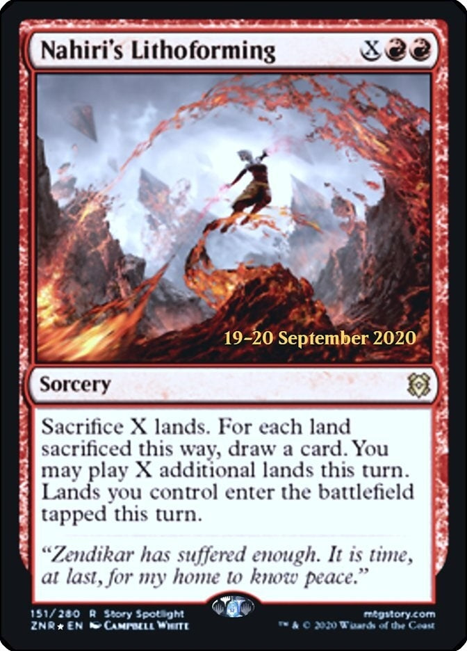 Nahiri's Lithoforming  [Zendikar Rising Prerelease Promos]