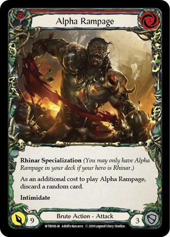 Image for Alpha Rampage (WTR006) - Flesh and Blood TCG