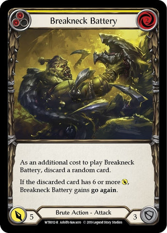 Image for Breakneck Battery (Yellow) (WTR012) - Flesh and Blood TCG