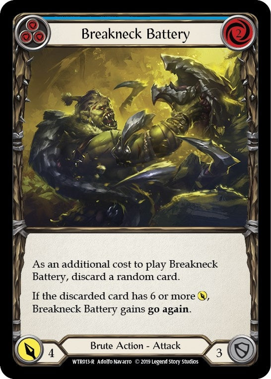 Image for Breakneck Battery (Blue) (WTR013) - Flesh and Blood TCG