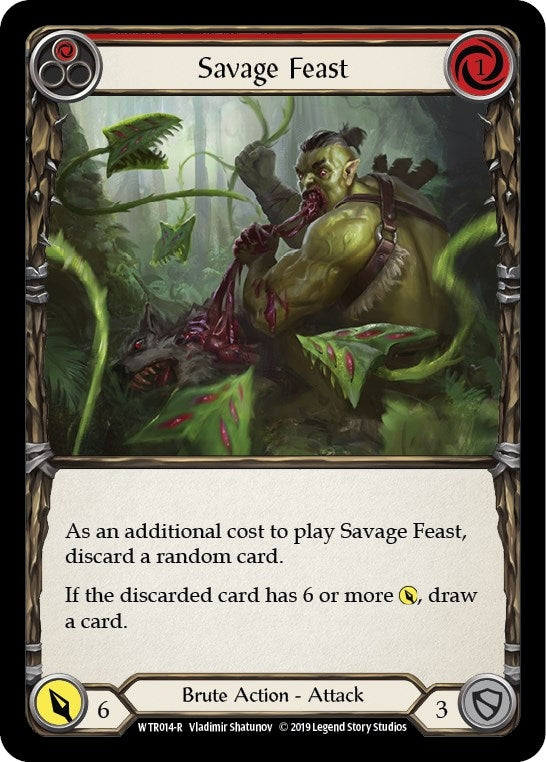 Image for Savage Feast (Red) (WTR014) - Flesh and Blood TCG