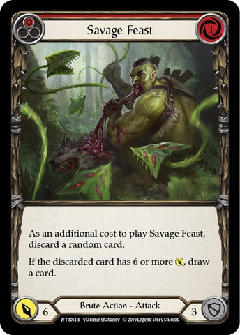 Image for Savage Feast (Red) (WTR014) - Flesh and Blood TCG