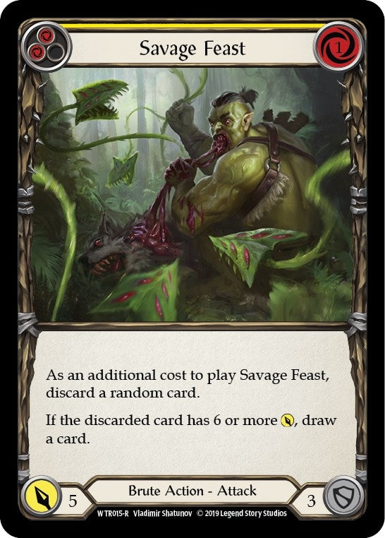 Image for Savage Feast (Yellow) (WTR015) - Flesh and Blood TCG