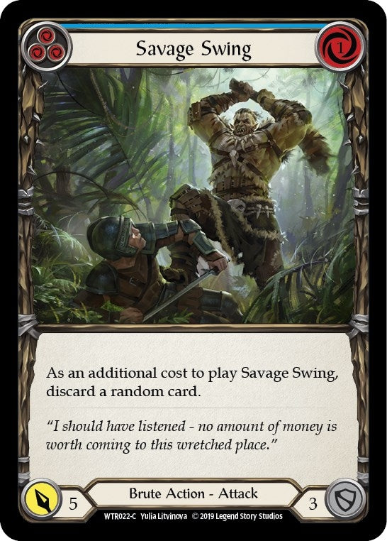 Image for Savage Swing (Blue) (WTR022) - Flesh and Blood TCG