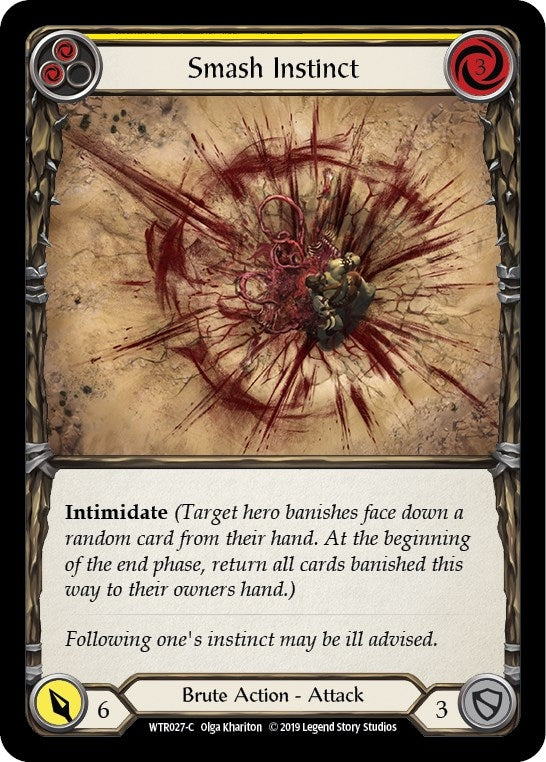 Image for Smash Instinct (Yellow) (WTR027) - Flesh and Blood TCG