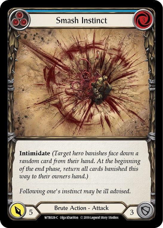 Image for Smash Instinct (Blue) (WTR028) - Flesh and Blood TCG