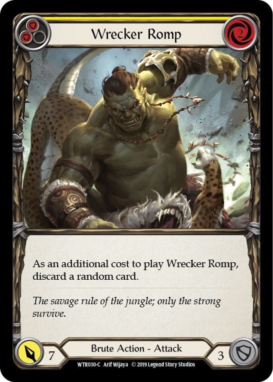 Image for Wrecker Romp (Yellow) (WTR030) - Flesh and Blood TCG