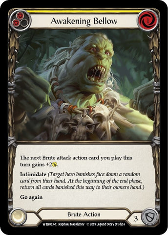 Image for Awakening Bellow (Yellow) (WTR033) - Flesh and Blood TCG