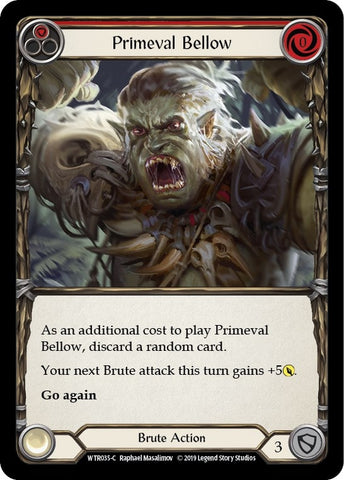 Image for Primeval Bellow (Red) (WTR035) - Flesh and Blood TCG