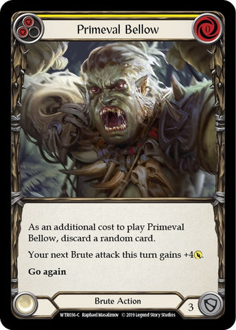 Image for Primeval Bellow (Yellow) (WTR036) - Flesh and Blood TCG