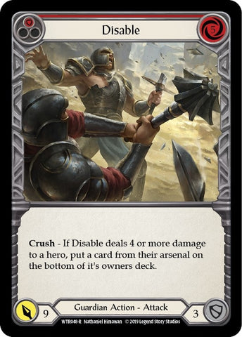 Image for Disable (Red) (WTR048) - Flesh and Blood TCG
