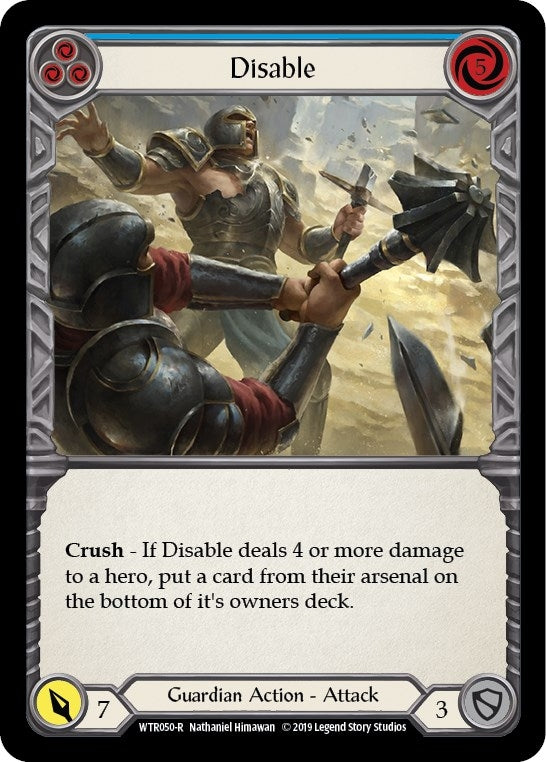 Image for Disable (Blue) (WTR050) (Welcome to Rathe) - Flesh and Blood TCG