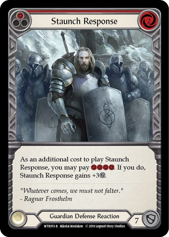 Image for Staunch Response (Red) (WTR051) - Flesh and Blood TCG