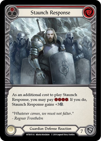 Image for Staunch Response (Red) (WTR051) - Flesh and Blood TCG