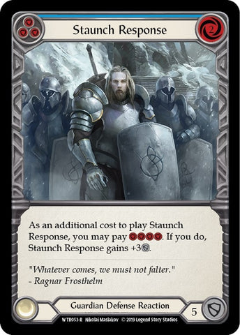 Image for Staunch Response (Blue) (WTR053) - Flesh and Blood TCG