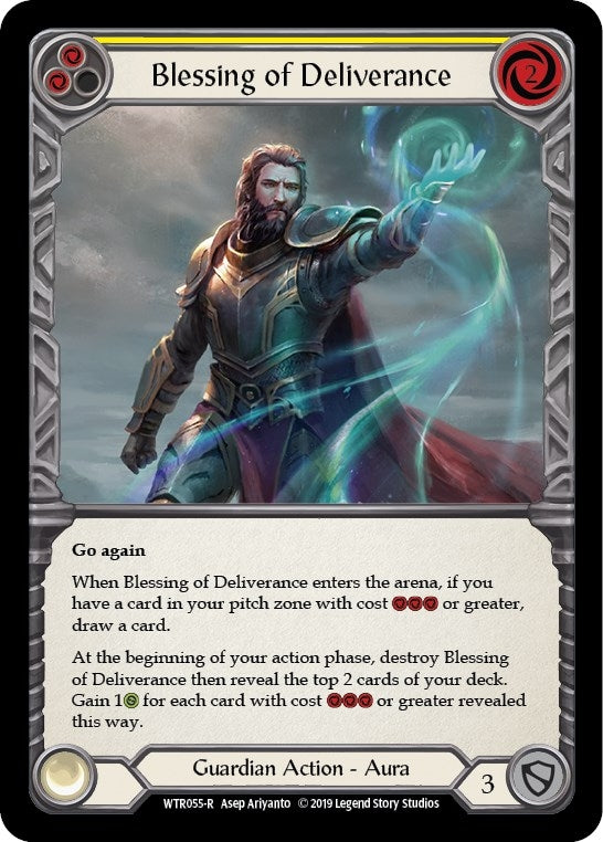 Image for Blessing of Deliverance (Yellow) (WTR055) - Flesh and Blood TCG