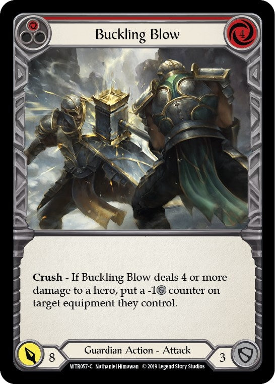 Image for Buckling Blow (Red) (WTR057) - Flesh and Blood TCG