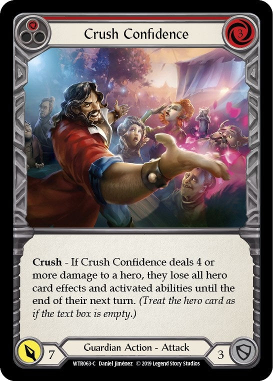 Image for Crush Confidence (Red) (WTR063) (Welcome to Rathe) - Flesh and Blood TCG