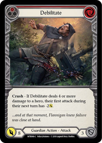 Image for Debilitate (Red) (WTR066) - Flesh and Blood TCG
