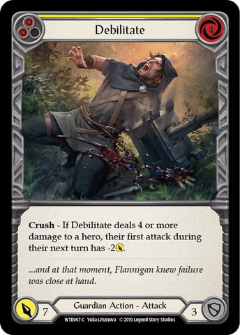Image for Debilitate (Yellow) (WTR067) - Flesh and Blood TCG