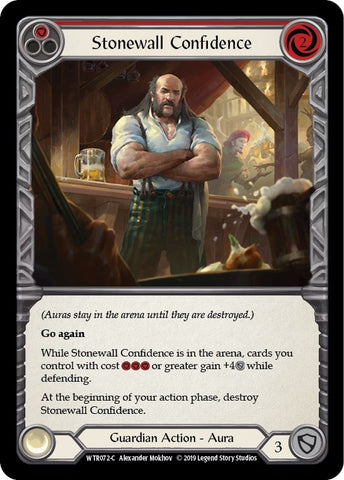 Image for Stonewall Confidence (Red) (WTR072) - Flesh and Blood TCG
