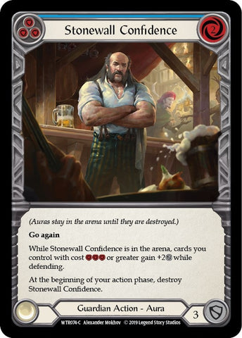 Image for Stonewall Confidence (Blue) (WTR074) - Flesh and Blood TCG