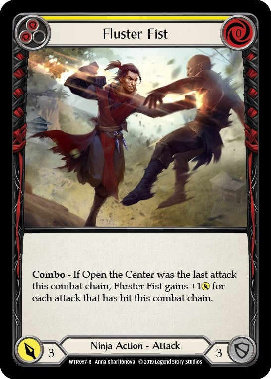 Image for Fluster Fist (Yellow) (WTR087) - Flesh and Blood TCG