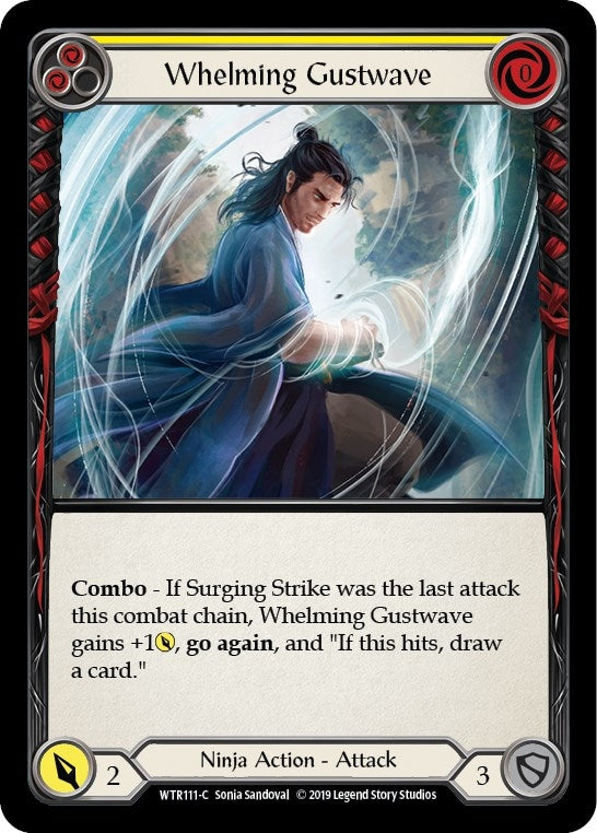 Image for Whelming Gustwave (Yellow) (WTR111) - Flesh and Blood TCG