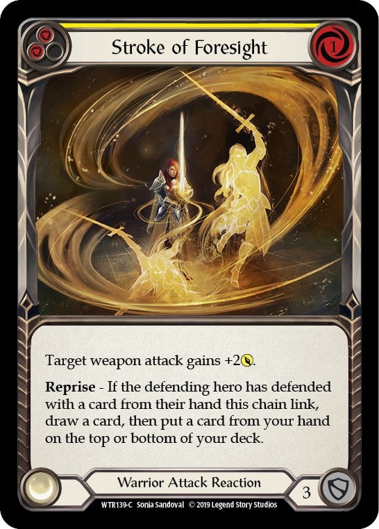 Image for Stroke of Foresight (Yellow) (WTR139) - Flesh and Blood TCG