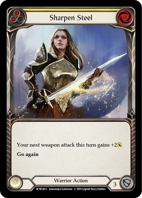 Image for Sharpen Steel (Yellow) (WTR142) - Flesh and Blood TCG