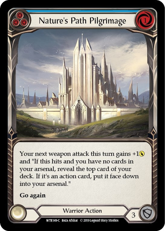 Image for Nature's Path Pilgrimage (Blue) (WTR149) - Flesh and Blood TCG