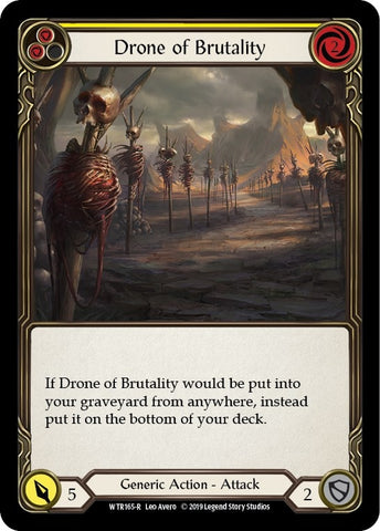 Image for Drone of Brutality (Yellow) (WTR165) - Flesh and Blood TCG