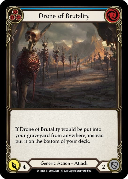 Image for Drone of Brutality (Blue) (WTR166) - Flesh and Blood TCG