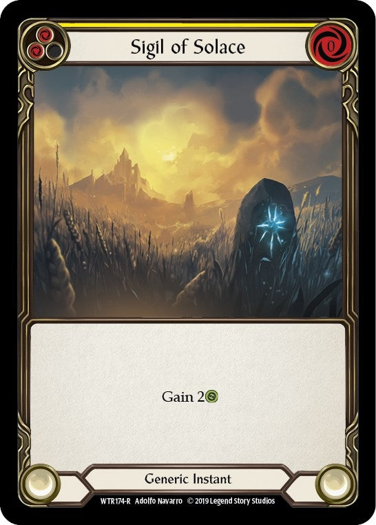 Image for Sigil of Solace (Yellow) (WTR174) - Flesh and Blood TCG