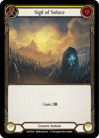Image for Sigil of Solace (Yellow) (WTR174) - Flesh and Blood TCG