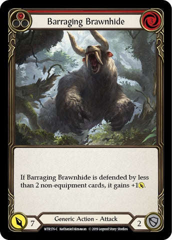 Image for Barraging Brawnhide (Red) (WTR176) - Flesh and Blood TCG