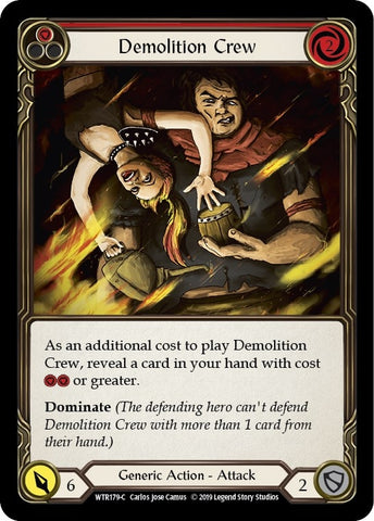 Image for Demolition Crew (Red) (WTR179) - Flesh and Blood TCG