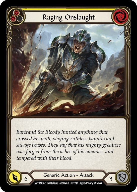 Image for Raging Onslaught (Yellow) (WTR189) - Flesh and Blood TCG